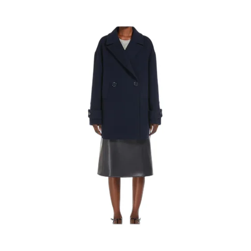 Double-Breasted Long-Sleeved Coat