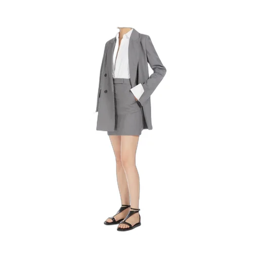 Double-Breasted Long-Sleeved Jacket