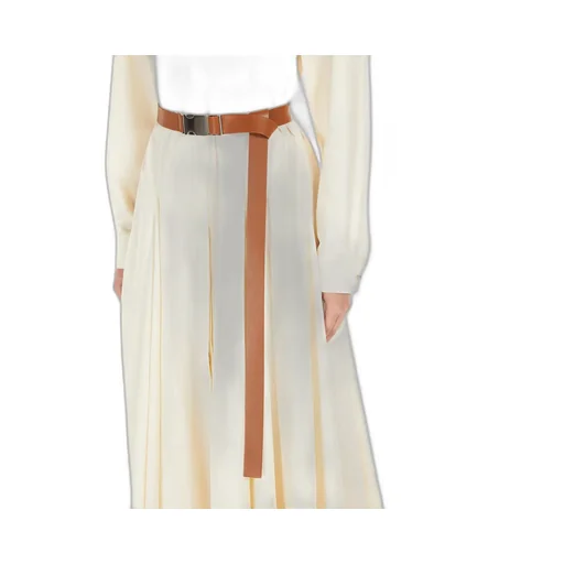 Belted Long-Sleeved Chemise Dress