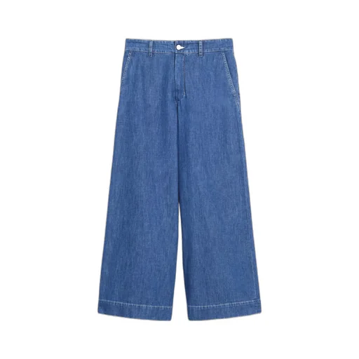 Logo Patch Wide Leg Jeans