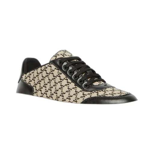 Jacquard-Knit Monogram Sneakers