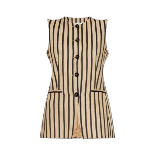 Striped Button-Up Vest
