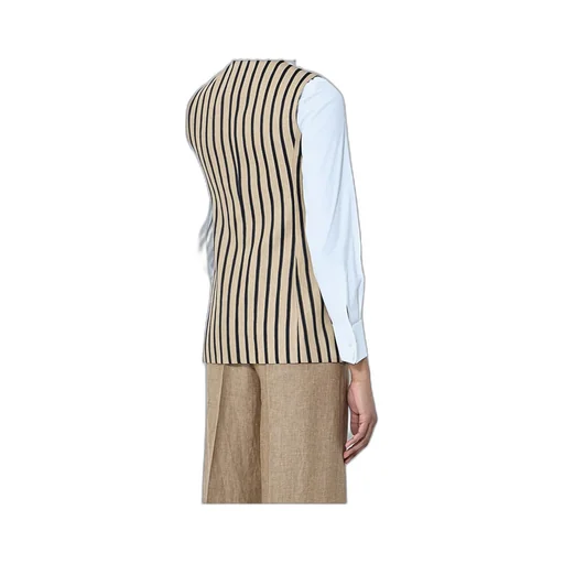 Striped Button-Up Vest