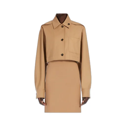 Smalto Button-Up Cropped Jacket