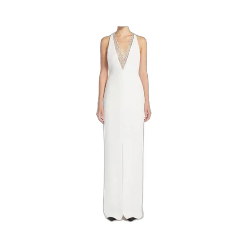 Secolo Embellished V-Neck Sleeveless Dress