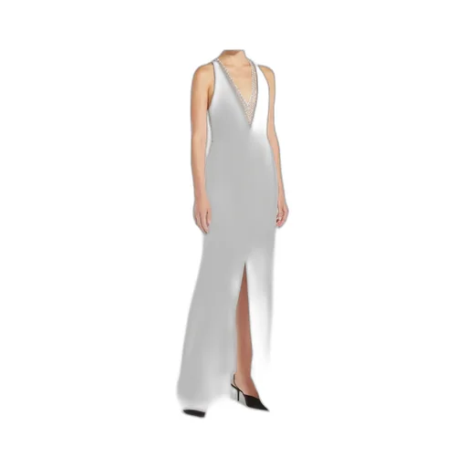 Secolo Embellished V-Neck Sleeveless Dress