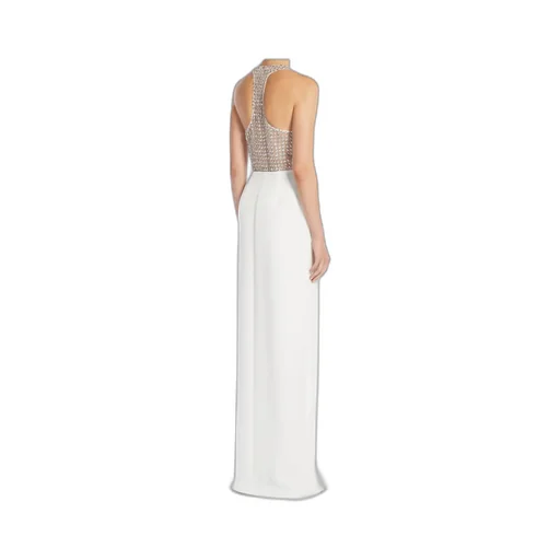Secolo Embellished V-Neck Sleeveless Dress