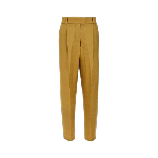 Efedra Pleated Straight-Leg Trousers