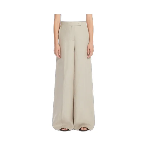 Pleat Detailed Wide Leg Trousers