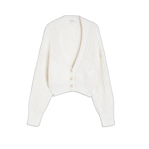 Ribbed Linen And Cotton Cardigan