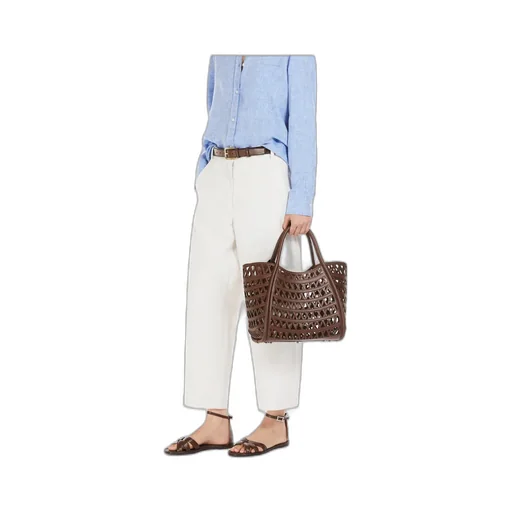 Wide Leg Cropped Trousers