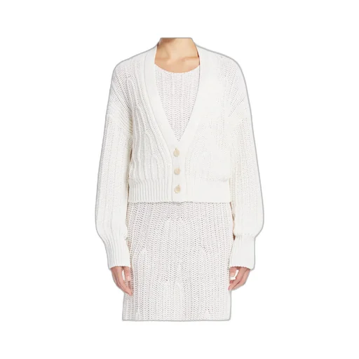 Ribbed Linen And Cotton Cardigan