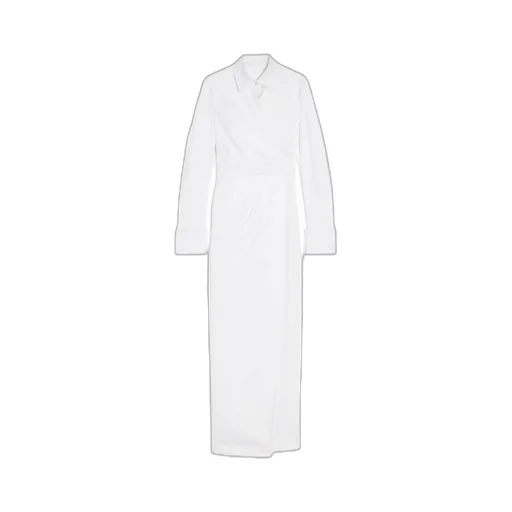 Draped Long-Sleeved Dress