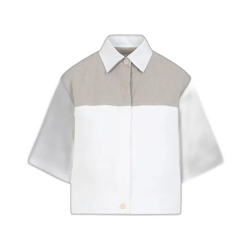 Color-Block Short-Sleeved Shirt