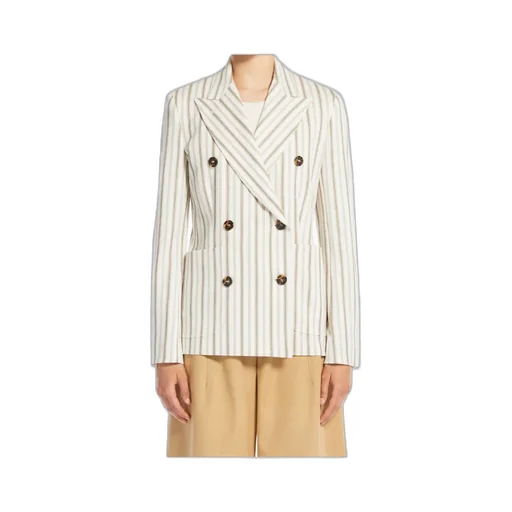 Double-Breasted Striped Jacket
