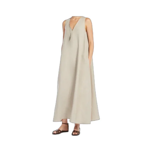 Flared Linen Dress