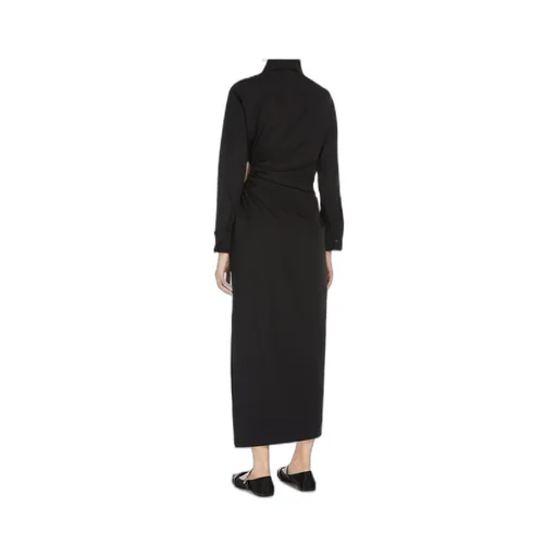 Collared Long-Sleeve Shirt Dress