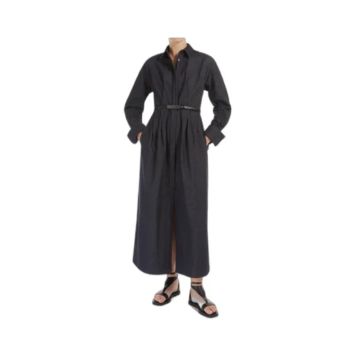 Aller Denim Maxi Chemise Dress