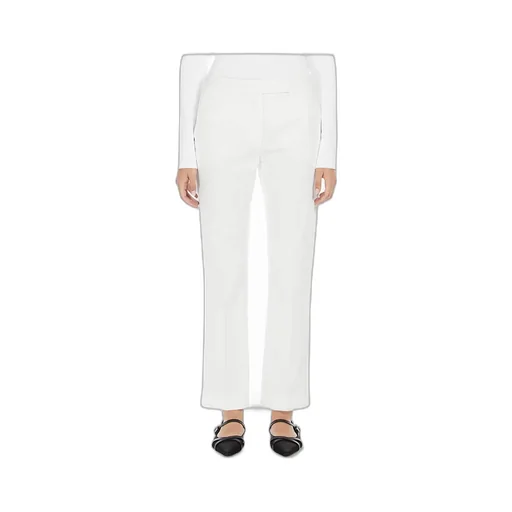 Okra Pleat Detailed Cropped Trousers