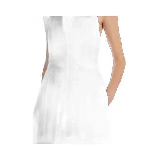 V-Neck Belted Sleeveless Dress