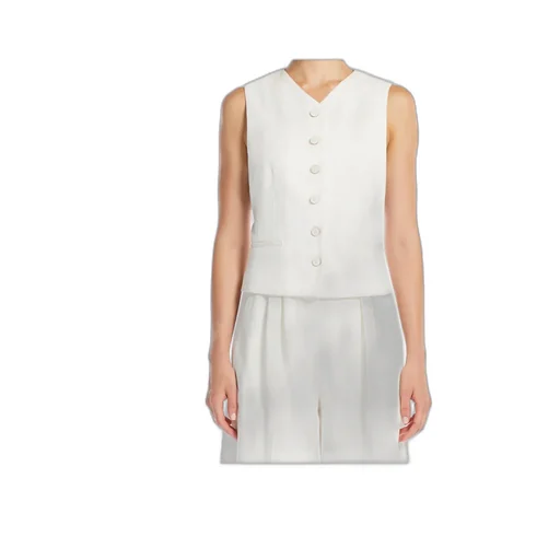 Mirella V-Neck Button-Up Waistcoat