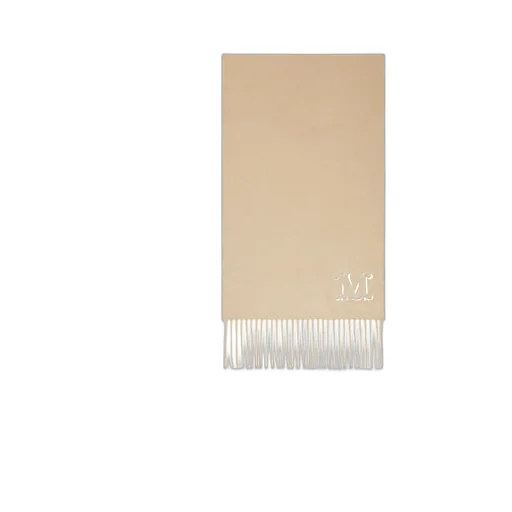 Logo Embroidered Fringed Edge Scarf