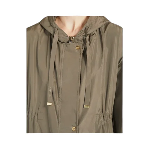 Long, Water-Repellent Taffeta Parka