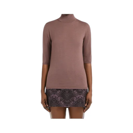 Cecina High Neck Half-Sleeved Jumper