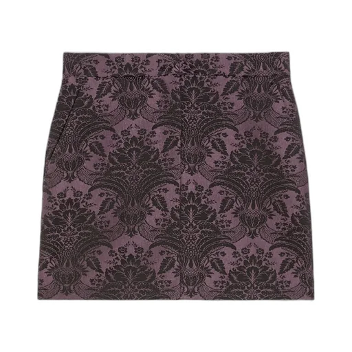 All-Over Patterned Mini Skirt