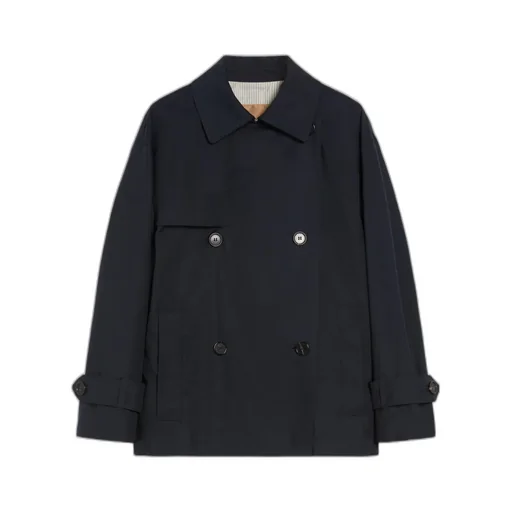 Short Trench Coat In Water-Repellent Twill