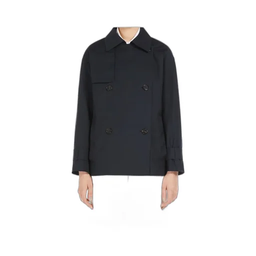 Short Trench Coat In Water-Repellent Twill