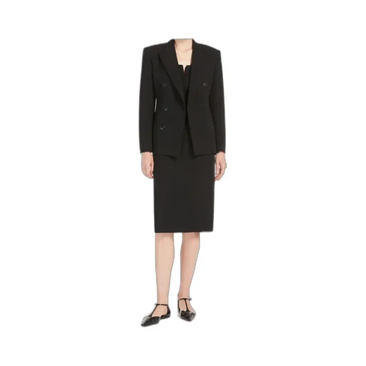 Double-Breasted Long-Sleeved Blazer