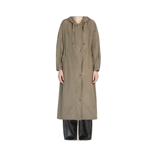 Long, Water-Repellent Taffeta Parka