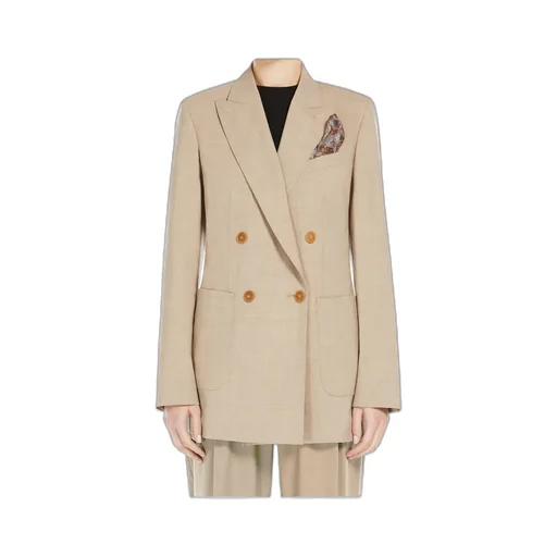 Double-Breasted Long-Sleeved Jacket