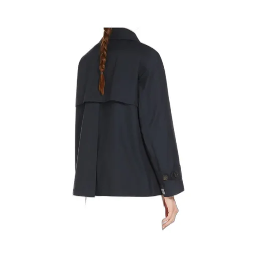 Short Trench Coat In Water-Repellent Twill