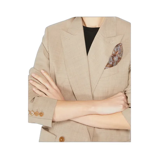 Double-Breasted Long-Sleeved Jacket