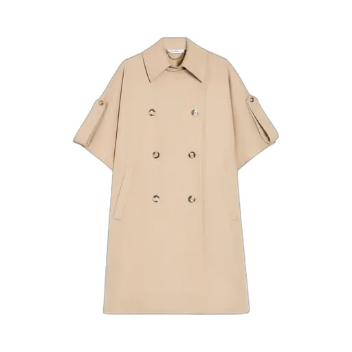 Finezza Double-Breasted Short-Sleeved Cape