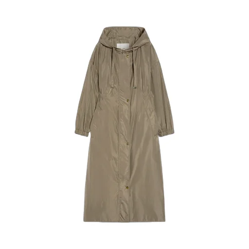 Long, Water-Repellent Taffeta Parka