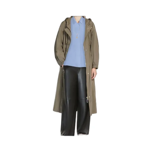 Long, Water-Repellent Taffeta Parka