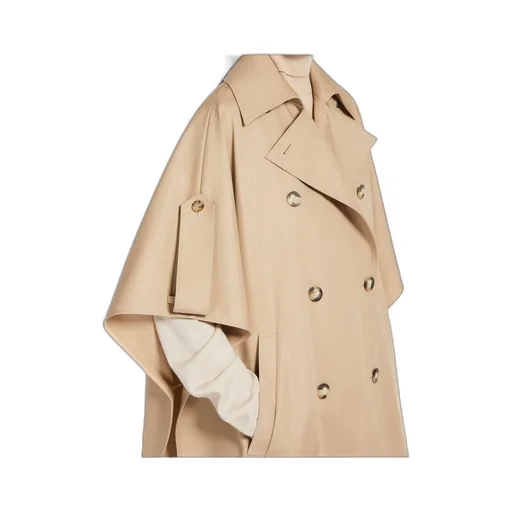 Finezza Double-Breasted Short-Sleeved Cape