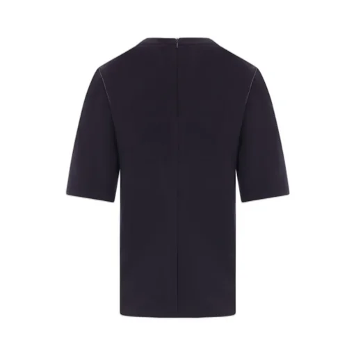 Zip Detailed Crewneck T-Shirt