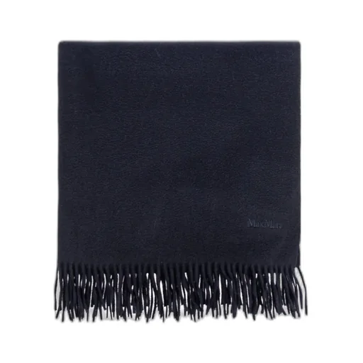 Logo Embroidered Fringed Scarf