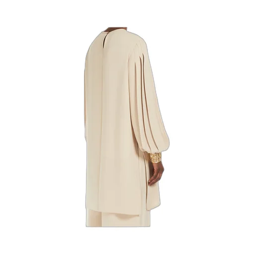 Quadro Crewneck Pleated Top