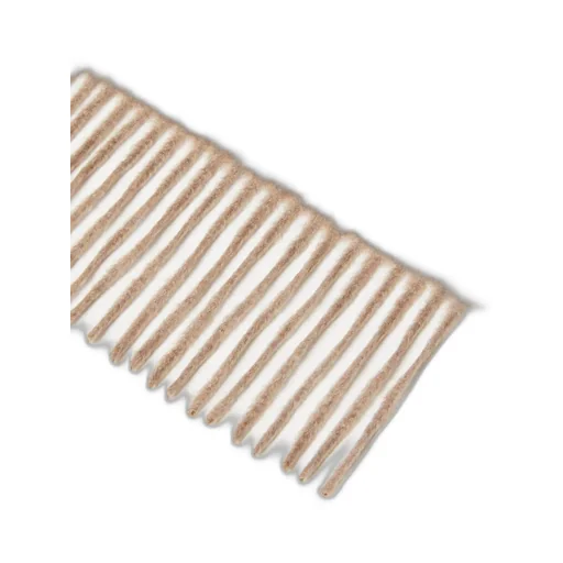 Logo Embroidered Fringed Scarf