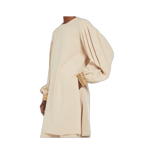 Quadro Crewneck Pleated Top