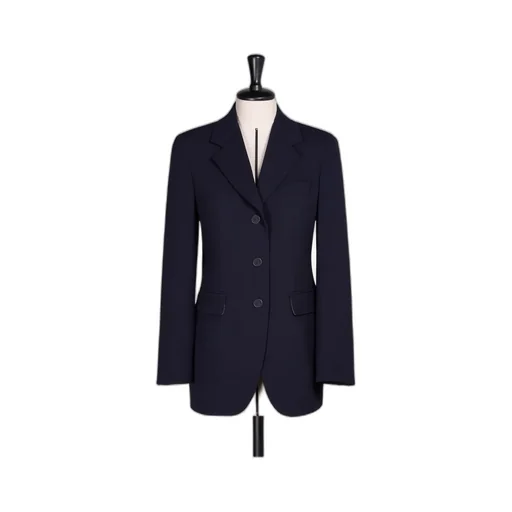Long-Sleeved Wool Suit Coat