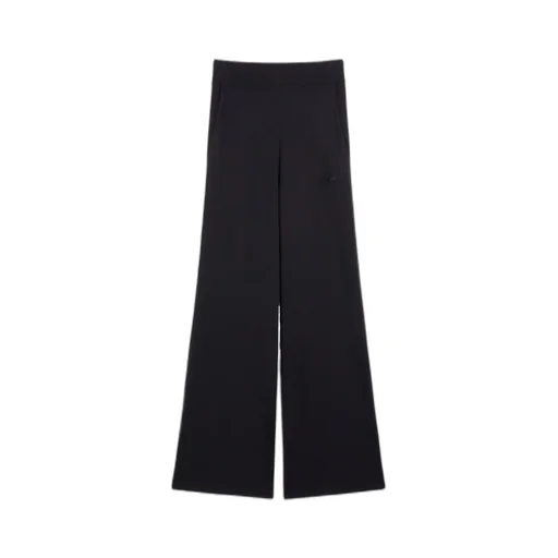 Wide-Leg Wool Yarn Trousers