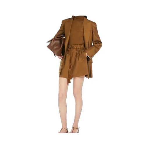 Double-Breasted Long-Sleeved Jacket