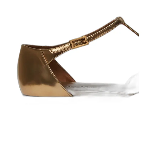 Laminated Leather Ballet Flats