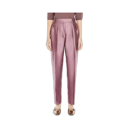Adige Pleat Detailed Satin Trousers